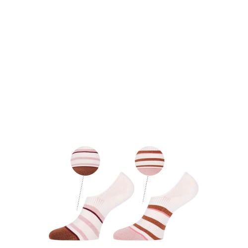 Marcmarcs no-show sneakersokken Bo - set van 2 ecru/roze afbeelding