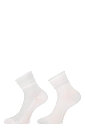 sokken Venna met glitters - wit/zilverkleurig (set van 2)
