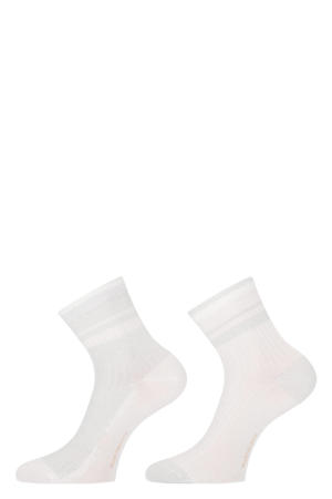 sokken Venna met glitters - wit/zilverkleurig (set van 2)