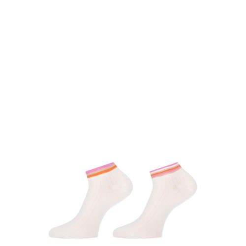 Marcmarcs sneakersokken Felice - set van 2 wit/oranje afbeelding