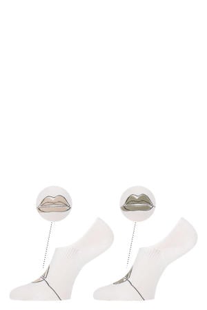 no-show sneakersokken Carol - ecru/beige (set van 2)