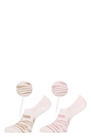 no-show sneakersokken Bridget - ecru/beige (set van 2)