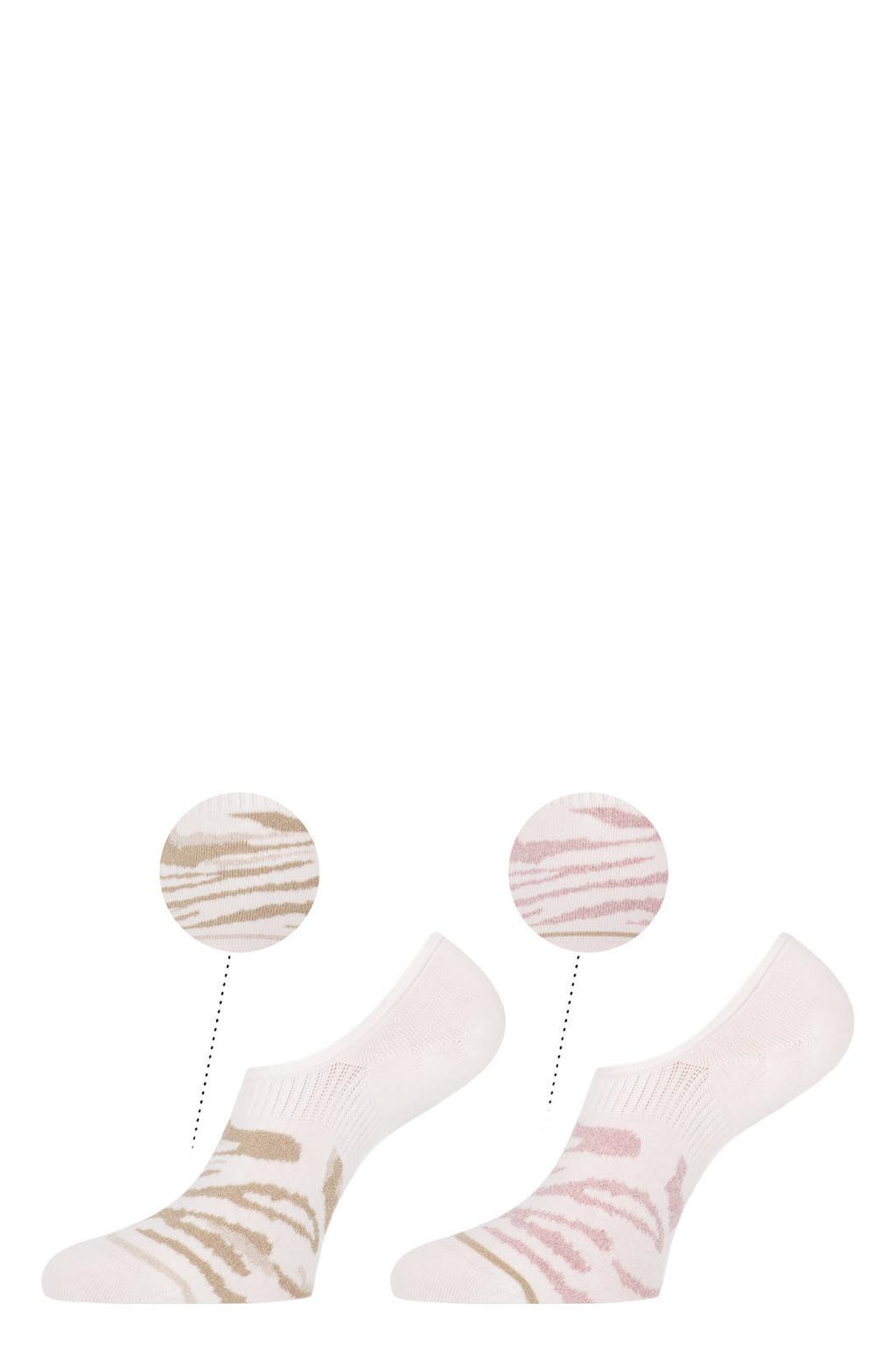 Marcmarcs no-show sneakersokken Bridget - ecru/beige (set van 2)