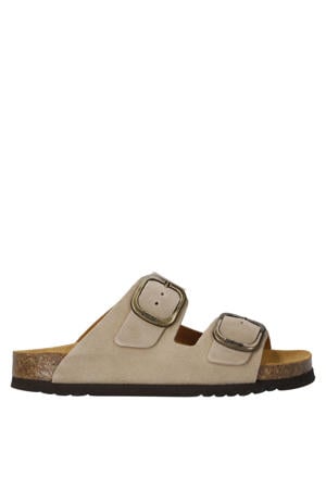 Noelle suède slippers taupe