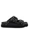 Scholl Beatriz Ring leren slippers zwart