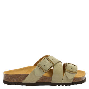 Selene suède slippers lichtgroen