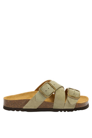 Selene suède slippers lichtgroen