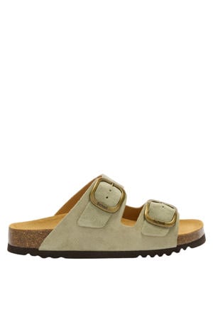 Noelle imitatieleren leren slippers groen