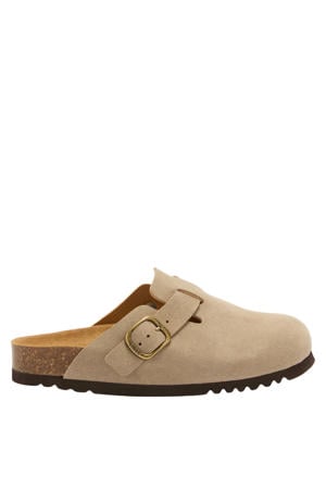 suède clogs beige