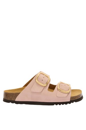 Noelle imitatieleren leren slippers lichtroze