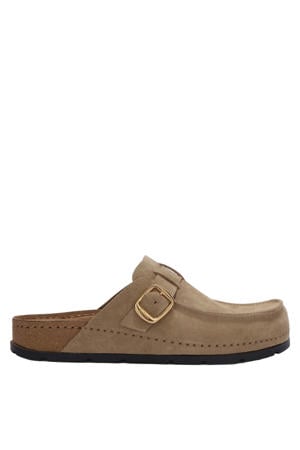suède clogs taupe