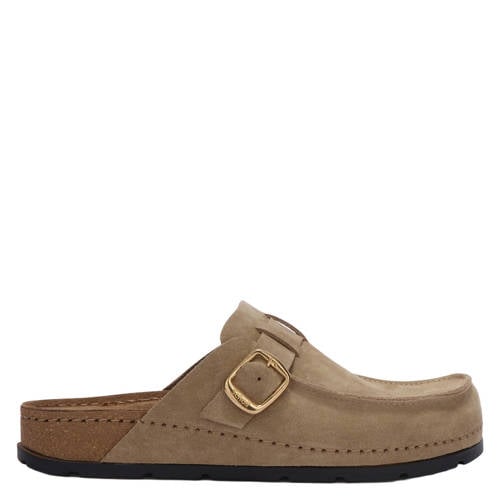 Scholl suède clogs taupe afbeelding