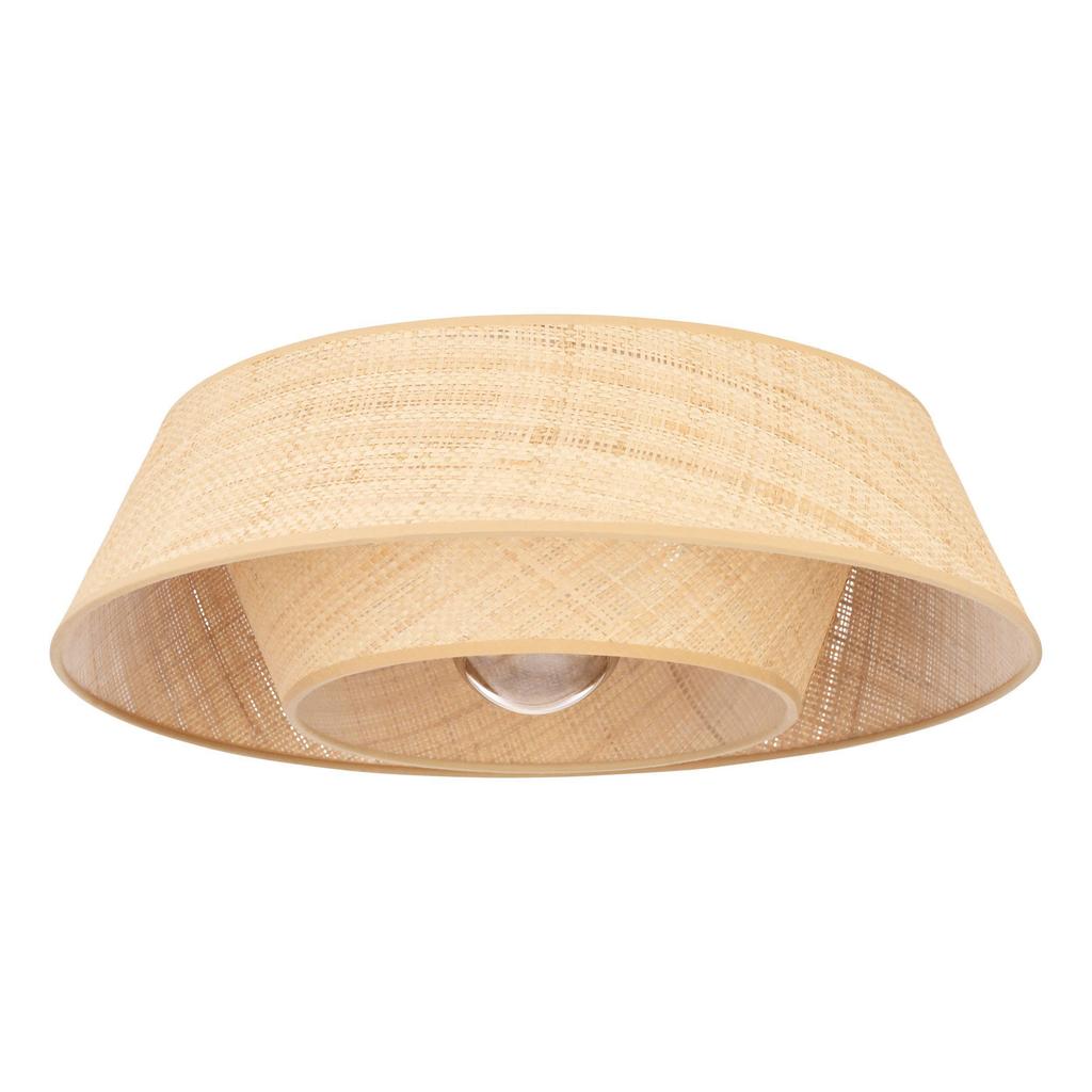 EGLO Marford Plafondlamp - E27 - Ø 50 cm - Zwart|Natuur|Raffia