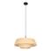 EGLO Marford Hanglamp - E27 - Ø 50 cm - Zwart|Natuur|Raffia