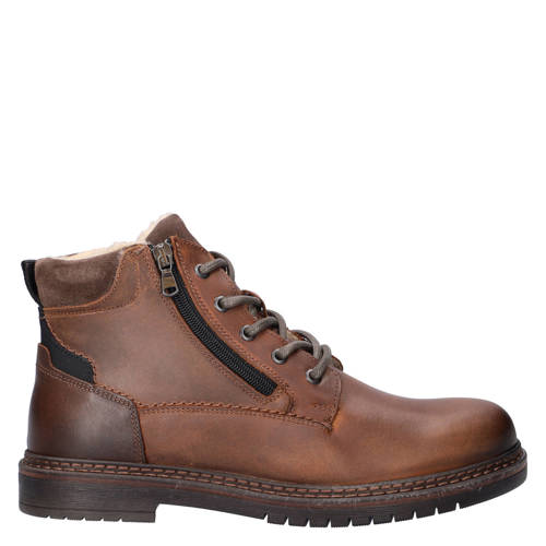 Nelson nubuck veterboots cognac afbeelding