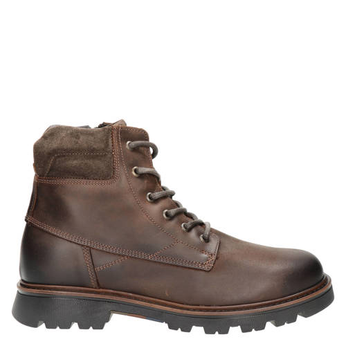 Nelson nubuck veterboots donkerbruin afbeelding