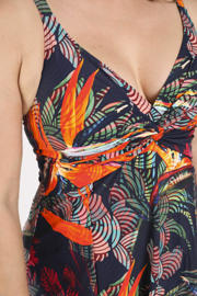 thumbnail: Paprika corrigerend badpak met voorgevormde cups Plus Size donkerblauw/meerkleurig