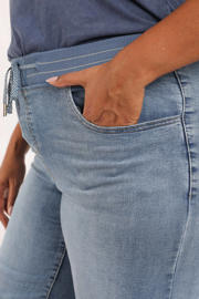 thumbnail: Paprika regular waist wide leg jeans Plus Size - mediumblauw denim