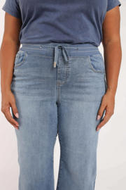 thumbnail: Paprika regular waist wide leg jeans Plus Size - mediumblauw denim