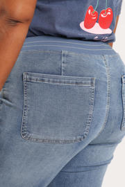 thumbnail: Paprika regular waist wide leg jeans Plus Size - mediumblauw denim