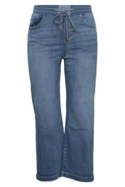 thumbnail: Paprika regular waist wide leg jeans Plus Size - mediumblauw denim