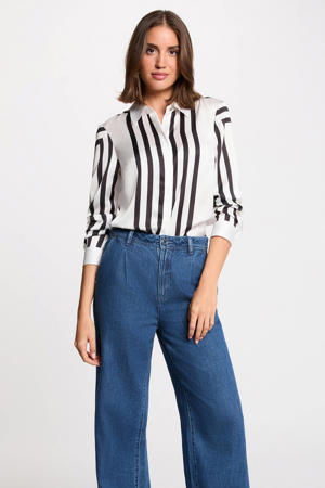satijnen blouse wit