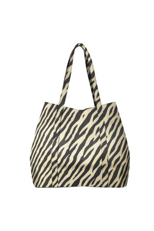 shopper ONLANNIKA met zebraprint zwart/beige
