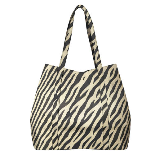 ONLY shopper ONLANNIKA met zebraprint zwart/beige afbeelding