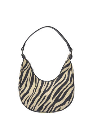 schoudertas ONLANNIKA met zebraprint zwart/ecru