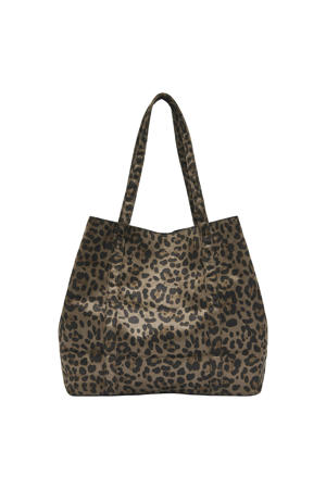 shopper ONLANNIKA met panterprint bruin