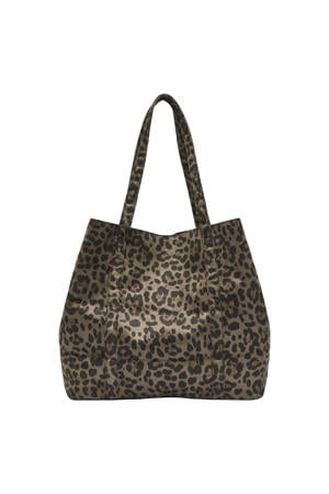shopper ONLANNIKA met panterprint bruin