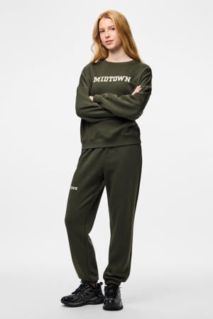 sweater PCRISSO donkergroen
