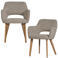 WOOOD WOOOD Murat Eetkamerstoelen Houten Bruine Poot - Naturel - Set van 2