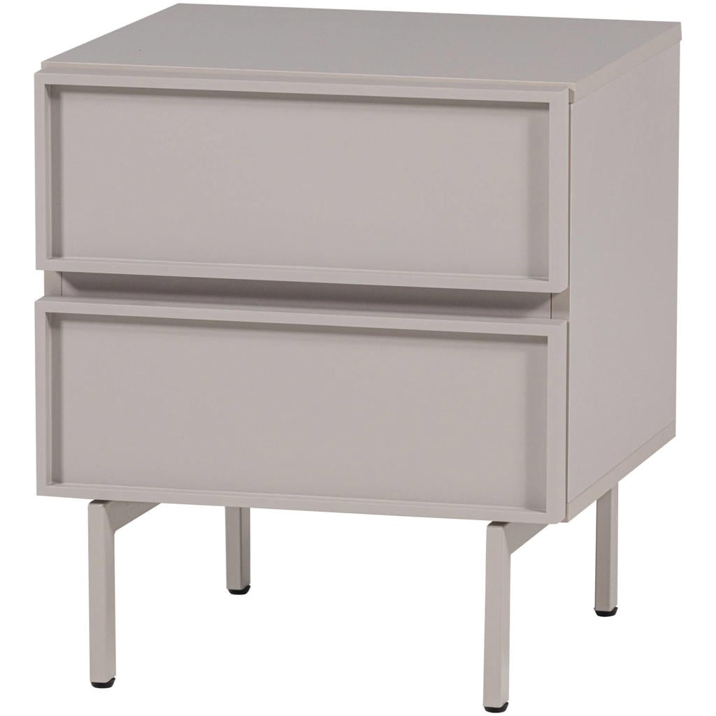 WOOOD WOOOD Tours Ladekast/ Nachtkastje 2 Lades Melamine/ MDF - Zand