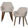 vtwonen vtwonen Base Eetkamerstoelen - Polyester - Zand - Set van 2