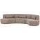 WOOOD WOOOD Batavier Half Ronde Bank 6-Zits - Polyester - Lichtbruin Melange