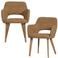 WOOOD WOOOD Murat Eetkamerstoelen Houten Bruine Poot - Naturel - Set van 2