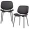 WOOOD WOOOD Close Eetkamerstoelen - Hout - Zwart - Set van 2