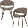 WOOOD WOOOD Yossi Eetkamerstoelen Metalen Koper Poot - Bruin - Set van 2