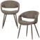 WOOOD Yossi Eetkamerstoelen Metalen Koper Poot - Naturel - Set van 2