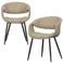 WOOOD WOOOD Yossi Eetkamerstoelen Metalen Koper Poot - Bruin - Set van 2