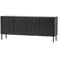 WOOOD WOOOD Gunnar Dressoir 200 cm - Grenen - Matzwart - 85x201x44