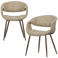WOOOD WOOOD Yossi Eetkamerstoelen Metalen Koper Poot - Bruin - Set van 2