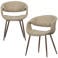 WOOOD Yossi Eetkamerstoelen Metalen Koper Poot - Naturel - Set van 2