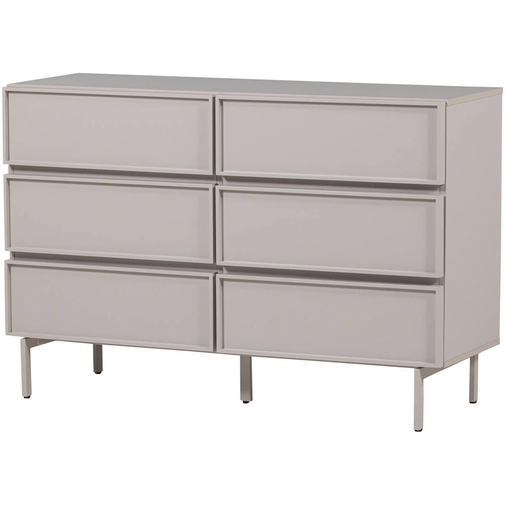 WOOOD WOOOD Tours Ladekast 6 Lades - Melamine/ MDF - Zand - 80x120x42