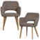 WOOOD WOOOD Murat Eetkamerstoelen Houten Bruine Poot - Naturel - Set van 2