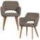 WOOOD WOOOD Murat Eetkamerstoelen Houten Naturel Poot - Naturel - Set van 2