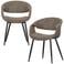 WOOOD WOOOD Yossi Eetkamerstoelen Metalen Koper Poot - Bruin - Set van 2