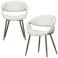 WOOOD Yossi Eetkamerstoelen Metalen Zwarte Poot - Naturel - Set van 2
