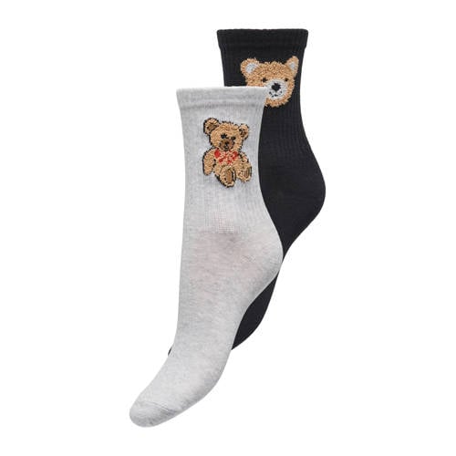 ONLY sokken ONLTEDDY - set van 2 zwart/grijs afbeelding